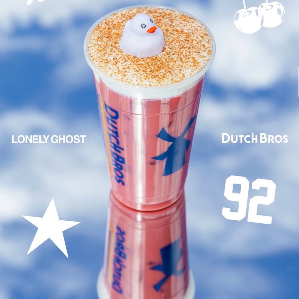 Dutch Bros Coffee October 8th 2025 White Lonely Ghost Duck